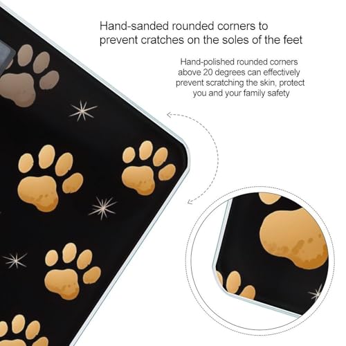 Báscula digital para baño con diseño de huella de perro miniatura 4
