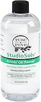 TuscPine StudioSolv Odorless Mineral Spirits 16.9oz - Purified Safe Oil Paint Thinner for Artists & Pros