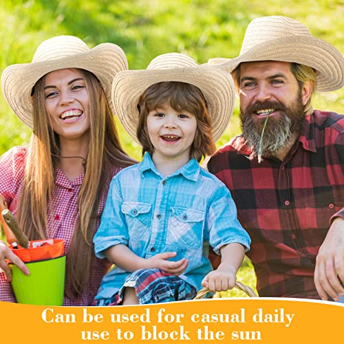 Leumoi 30 Pcs Cowboy Hats Western Straw Hats Country Style Farmer Hat Cowgirl Cowboy Party Hats With Bands For Western Theme Party #TOP4