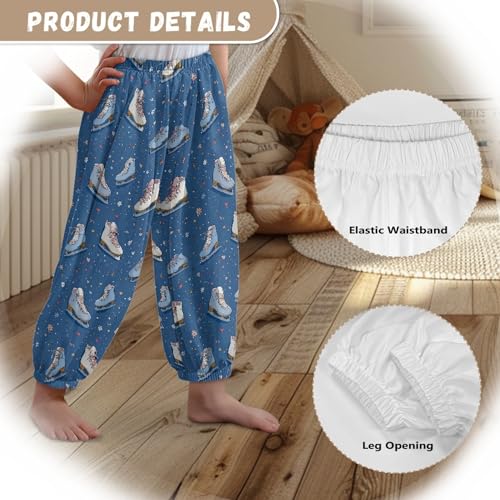 Image of Unisex Little Kids Yoga Trousers Bohemian Beach Pants Baggy Harem Activewear for Boys and Girls Age 3-10