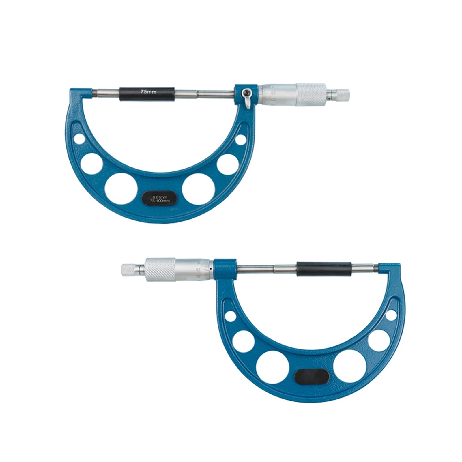 Set di micrometri per esterni, 0-100 mm, 4 pezzi, strumento di misurazione di precisione, 0,01 mm, per macchinisti, meccanici e ingegneri