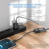 USB C Tester Messgerät Voltmeter USB Multimeter Typ-C Strommesser Spannung und Strom Tester 4-30V 0-6.5A PD QC USB Power Meter Kapazität Spannungsprüfer Strommessgerät – Ansicht 2
