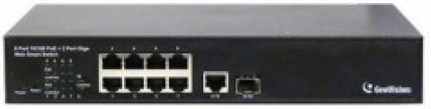 Geovision 8-port 802.3at Web Management Poe Switch - 8 Ports - Manageable - 1 X Expansion Slots - 10/100base-tx, 10/100/1000base-t, 1000base-x - Uplink Port - 1 X Sfp Slots - 2 Layer
