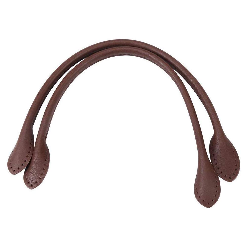 Pofet Coffee Pair Leather Purse Handles Genuine Leather Handbag Straps Replacement Strap For Diy Hand Accessories, 60Cm Coffe