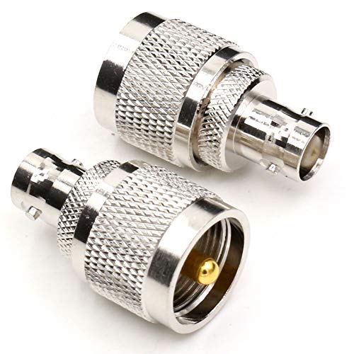 Conectores UHF macho a BNC hembra, 2 unidades