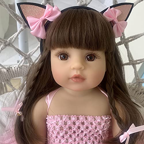 Muñeca bebé reborn de 55 cm tamaño real miniatura 4