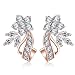 Produktbild Damen Strass Ohrringe Silber Bunt Gold Ohrstecker Geschenk Ohrschmuck (Rosegold)
