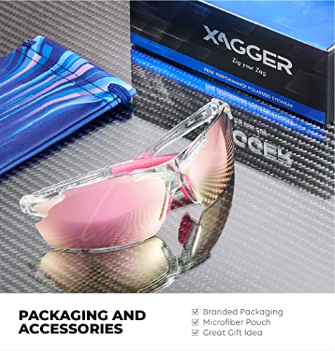 Xagger Polarized Wrap Around Sport Sunglasses For Men Women Uv400 Lightweight Baseball Running Cycling Glasses #TOP4