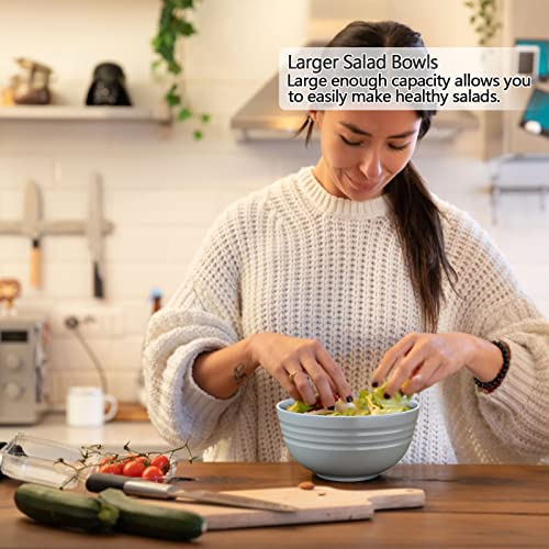 Image of Homestockplus 【Set of 6】 Unbreakable Soup Bowls, 34 Ounces Big Bowls Microwave and Dishwasher Safe BPA-Free Bowl for Cereal, Salad, Soup, Ramen,Oatmeal Apply to Kitchen, Dishwasher & Microwave Safe