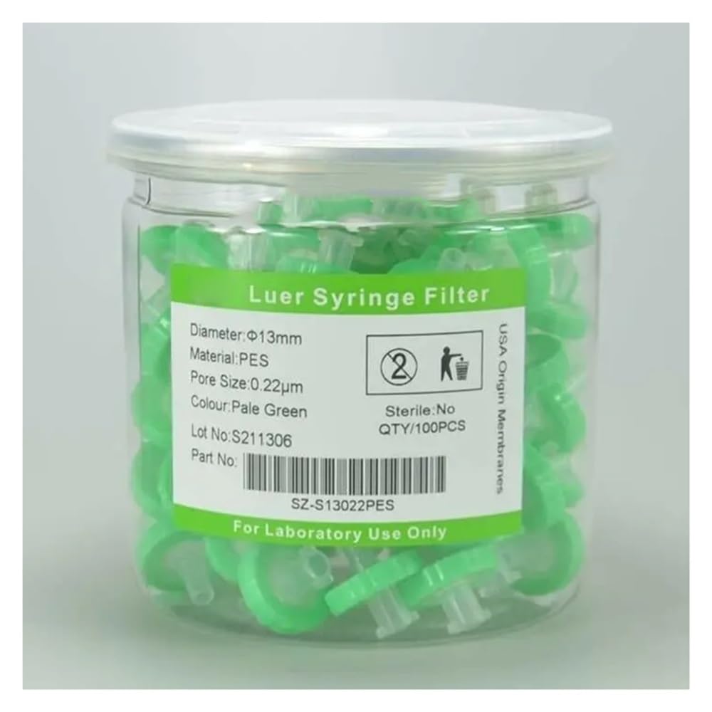 Lot de 100 filtres laboratoire en PES, diamètre extérieur: 13mm, 0,22um Équipements de laboratoire