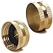 Twinkle Star 4 Pack Garden Hose Brass Hose Cap with Washers, 3/4