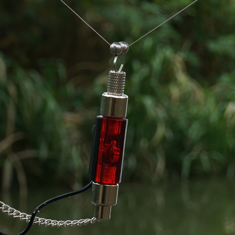 Allarme morso pesca alla carpa e set swinger LED blu resistente all'acqua
