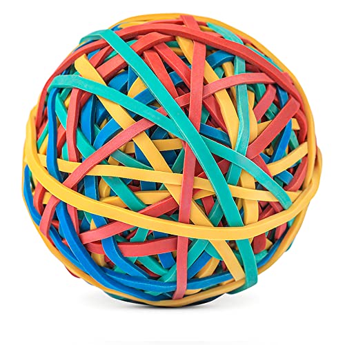 Mikily's Rubber Bands Ball for Rainbow Assorted Colorful Office Supplies 0.33lb Stretchable Elastics Stationery Holder Organizing for Home Office tie dye cute rubberbands
