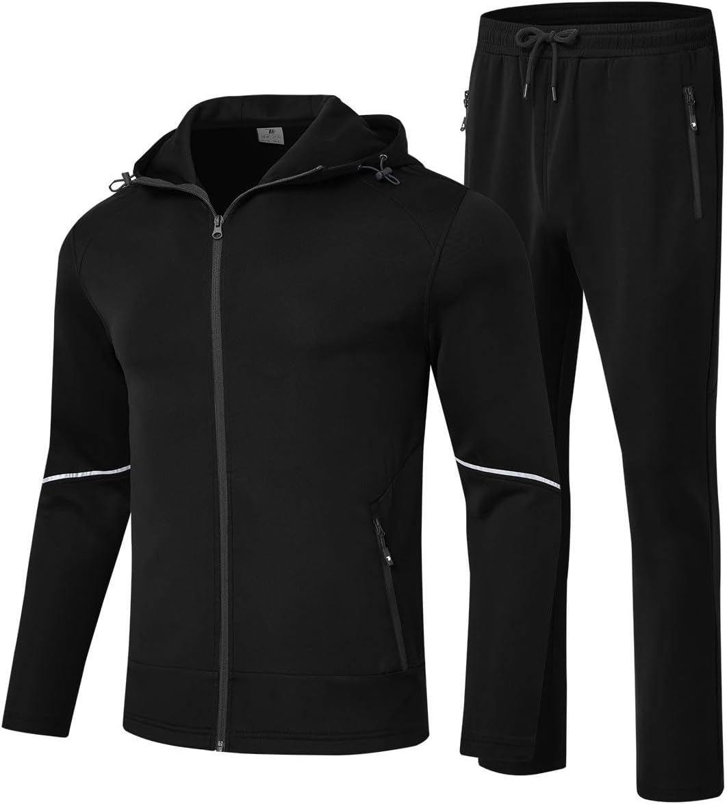Gopune Men's Tracksuit 2 Pieces Set Hoodie Sweatsuits Full Zip Athletic Jogging Suits Long Sleeve Casual Sports Outfits