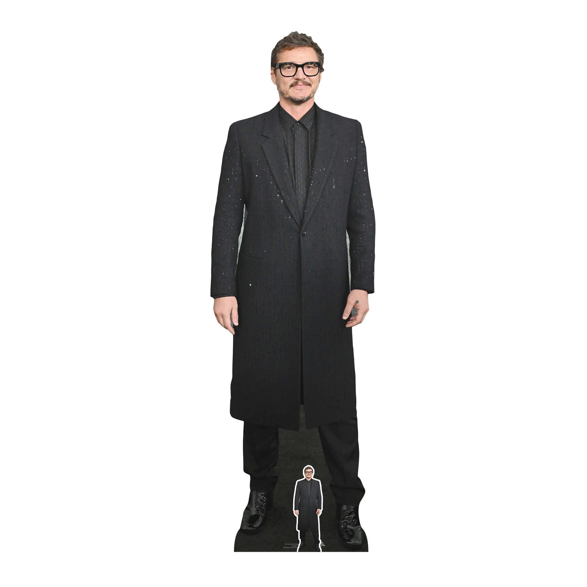 Star Cutouts CS1163 Pedro Pascal Long Coat Lifesize Cardboard Cutout With Mini Star Cutout