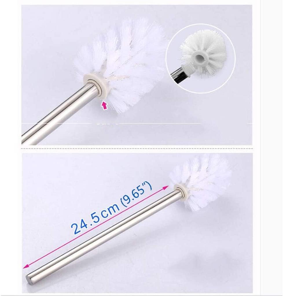 BKEKM Escobilla Inodoro Cepillo para Inodoro Montado en la Pared Cepillo para Inodoro Cepillo para Inodoro de Acero Inoxidable Cepillo para Inodoro Confort Mango Largo Limpiador para Inodoro Moda
