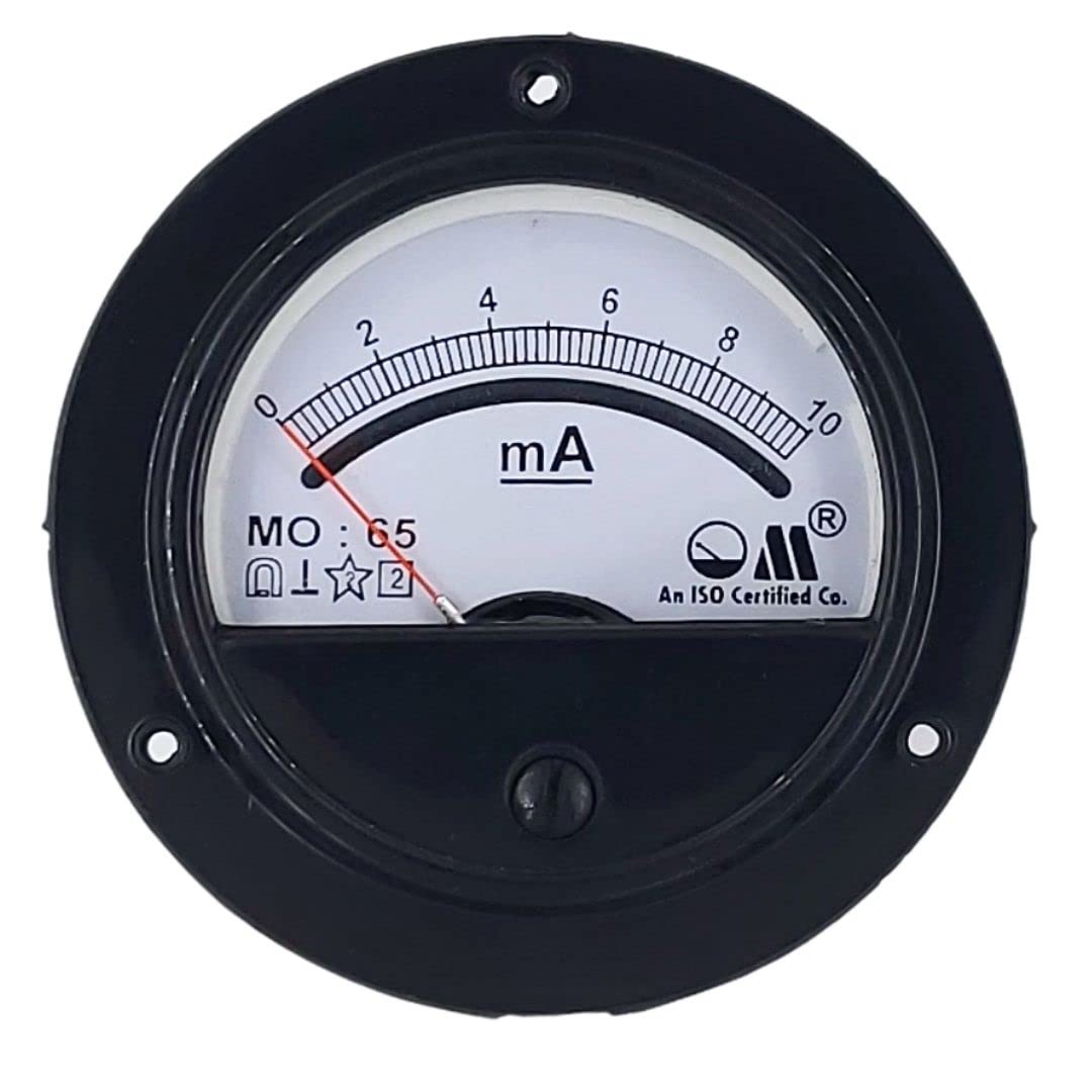 Om Meters MO-65 Round Moving Coil Analog Panel Meter 10mA Milli Ammeter (Black) (80mm) (B0B3DKRY1L) Amazon Price History, Amazon Price Tracker