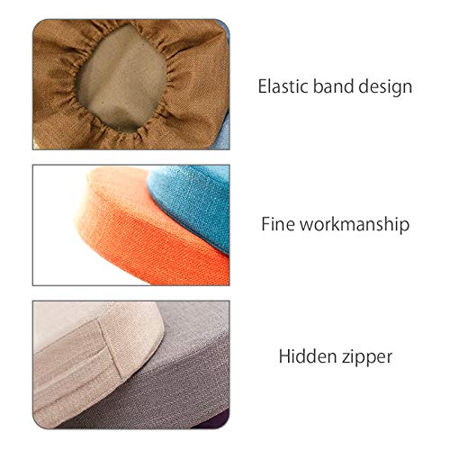 Kelendle Round Floor Pillow Cover Tatami Floor Cushion Cover Straw Japanese Futon Cover Meditation Seating Ottoman Throw Cover Protector For Living Room Indoor Outdoor Coffee,23.62 Inches #TOP2