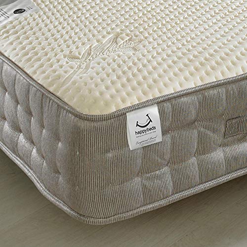 Memory Foam 2000 Pocket Sprung, Happy Beds Bamboo Vitality Medium Firm Tension Mattress with Reflex Foam - 2ft6 Small Single (75 x 190 cm)