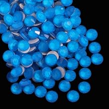 Beadsland Hotfix Rhinestones, 2880pcs Hot Fix Crystal Neon Rhinestones for Crafts Clothes DIY Decoration, Neon Blue, SS6, 1.9-2.1mm