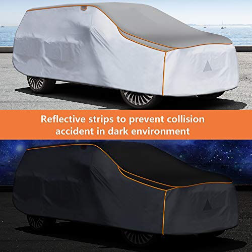 Image of Sojoy Anti-Hail Car Protector Multi-Layered Thicken Car Cover,Hail,Rain Waterproof All Weather Protection Full Exterior Cover Fits SUV up to 210 inch