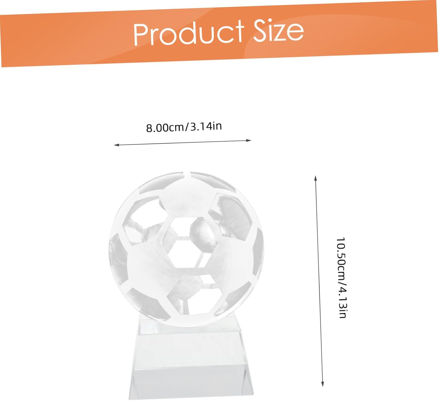 TOYANDONA Crystal Soccer Ball Ornament Transparent Crystal Football with Stand for Souvenir Decorative Display Sports Enthusiasts