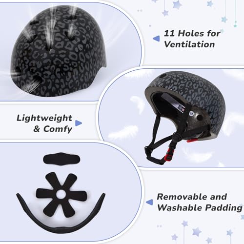 Image of Kids Bike Helmet for Girls 3-5 /5-8 /8-14, Adjustable Helmet with DIY Cat Ears, Cute Toddler Youth Helmets for Skateboard Scooter Cycling Roller Skating