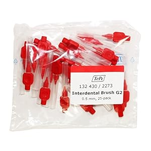Tepe Interdentale Borstel G2 0,5 mm Rood x 25 Borstels in één verpakking