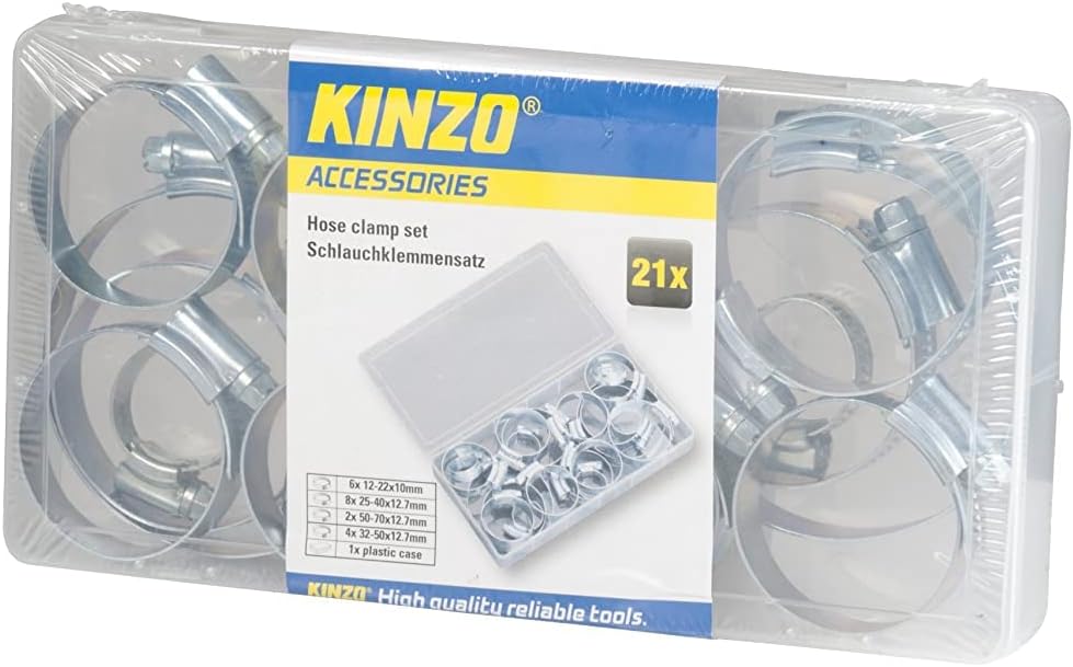Kinzo 72052 Tube Clamp Set 21 Pieces