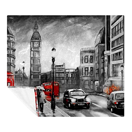 Plaid microfibre Londres couverture douce pour soirées cocooning sur le canapé - 2