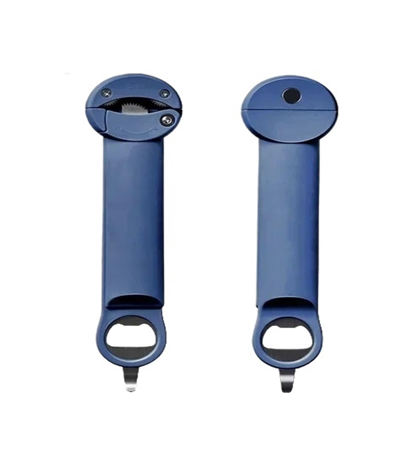 Abridor de botellas retráctil multifuncional con tapa ajustable, utensilio cocina for latas vino y cerveza acero inoxidable, 9,5-2,5 cm(Blue)