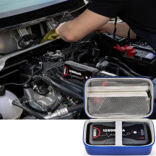 Carrying Case Compatible with NEXPOW Car Jump Starter, 1500A Peak 12800mAh Battery Starter Q10S Storage Box Holder for Portable Car Battery Charger Fits for Jumper Cables-Blue(Bag Only)
