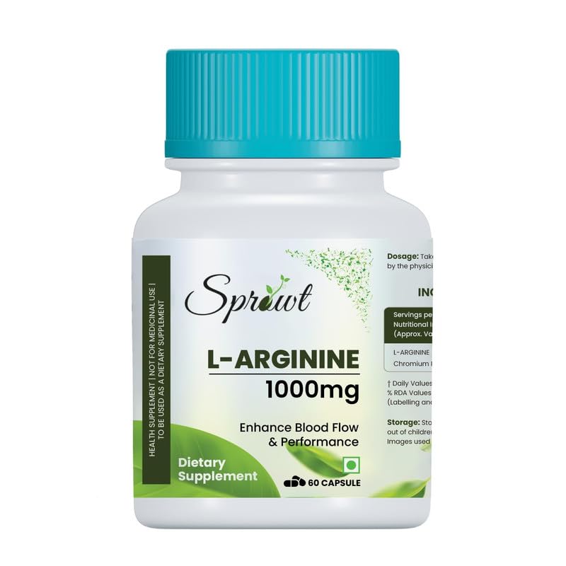 Sprowt L-Arginine 1000mg Supplement | Boost Nitric Oxide Levels | Pre Workout supplements for Men & Women | Improves Energy, Muscle pump, Muscle Growth, Stamina & Recovery 60 Capsules (B0D8V6YDF7) Amazon Price History, Amazon Price Tracker