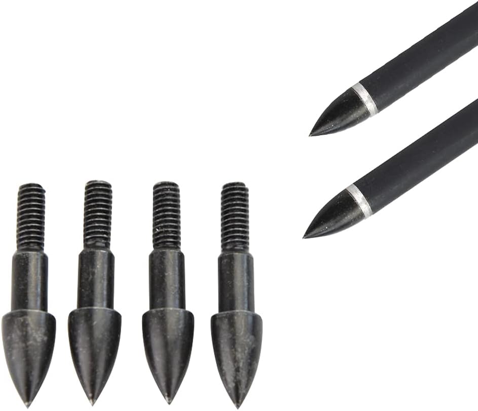 24 Pieces Archery Screw in Field Points 75 Grain Broadheads Screwin Arrow Heads Arrow Tips for