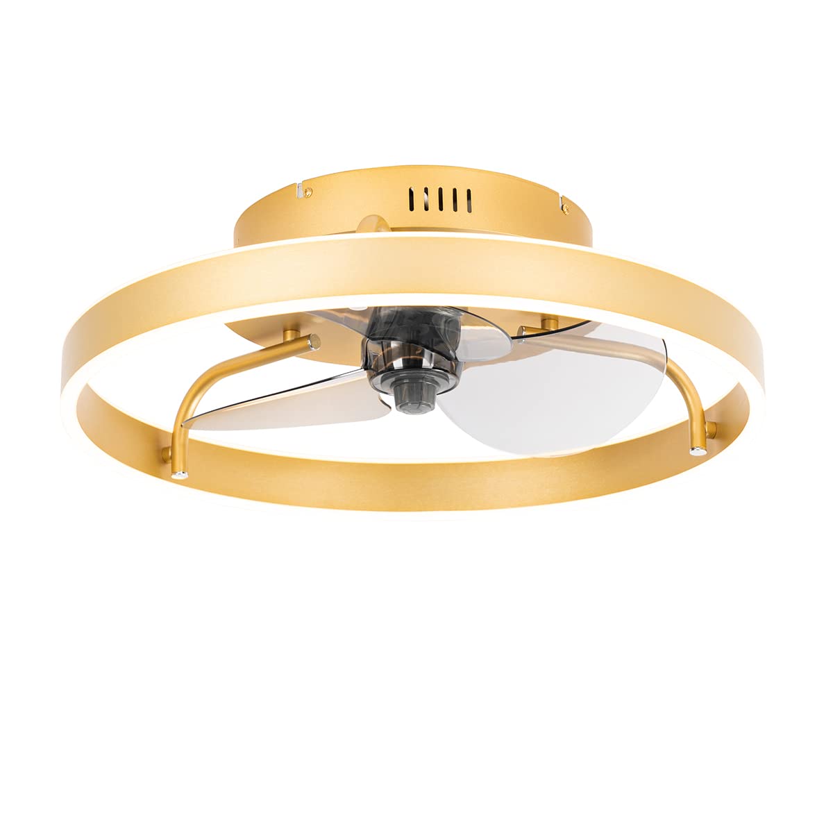 Qazqa - Ceiling Fan with Light Brass incl. LED - Maddy- - Modern | 1 Light - Steel Fan Light - Suitable for Bedroom I