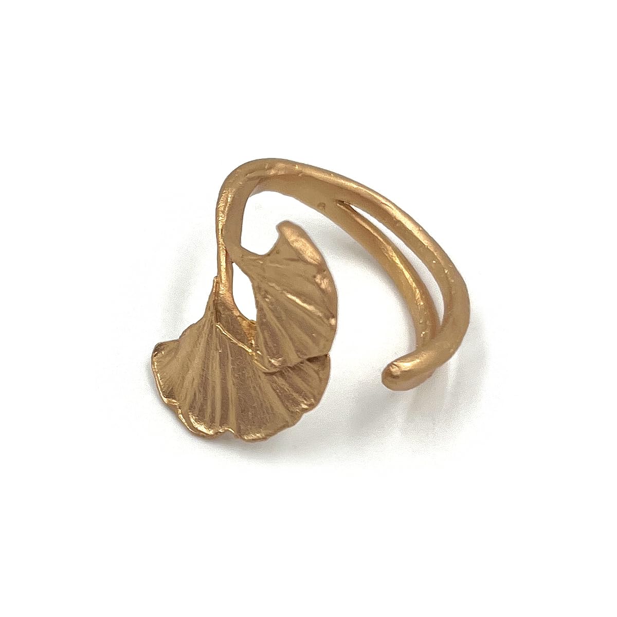 Michael Michaud Ginkgo Adjustable Ring #8437 Copper Gold