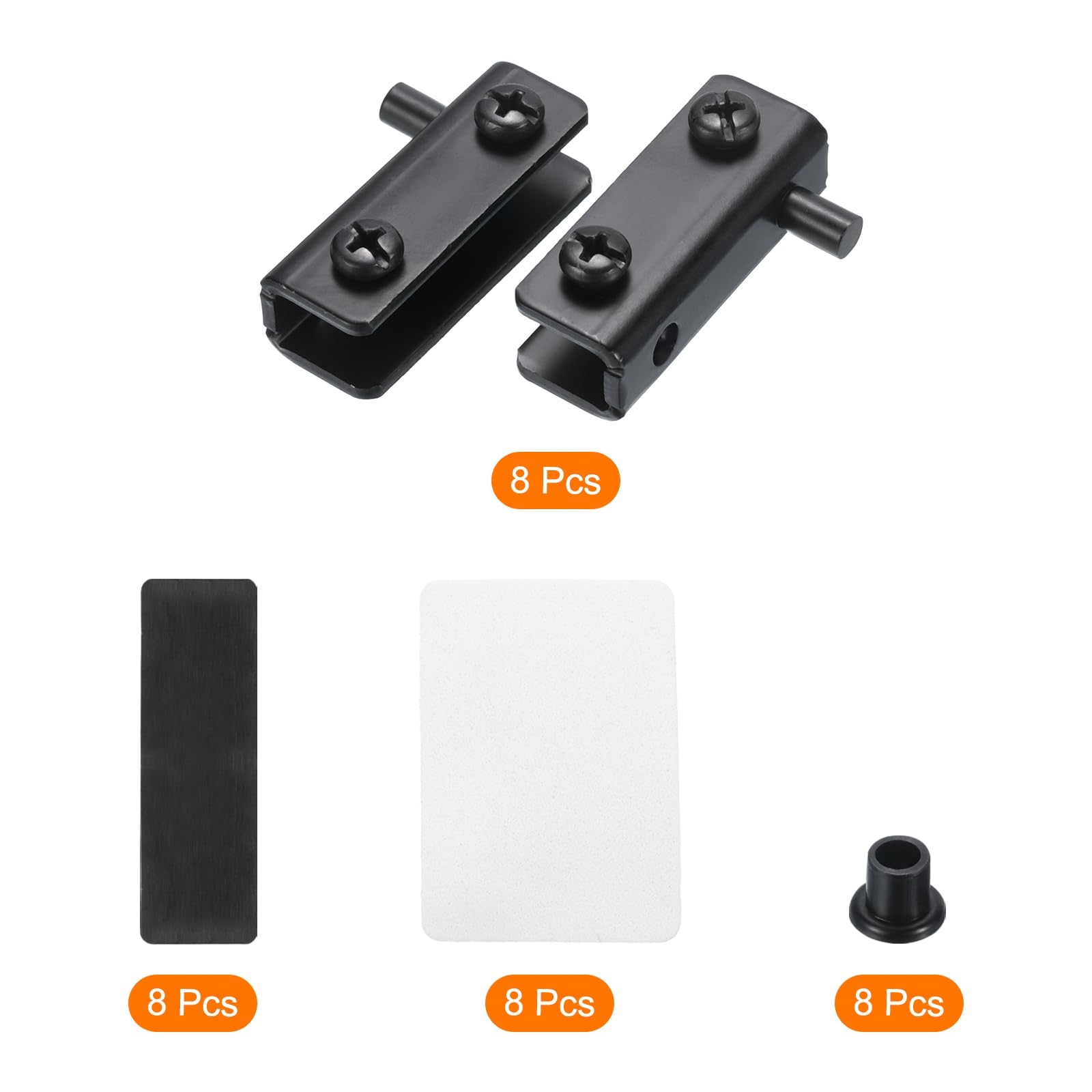 Uxcell Glastür Scharnier Klemme - Verstellbar Für 3-5mm Glas Ohne Bohren