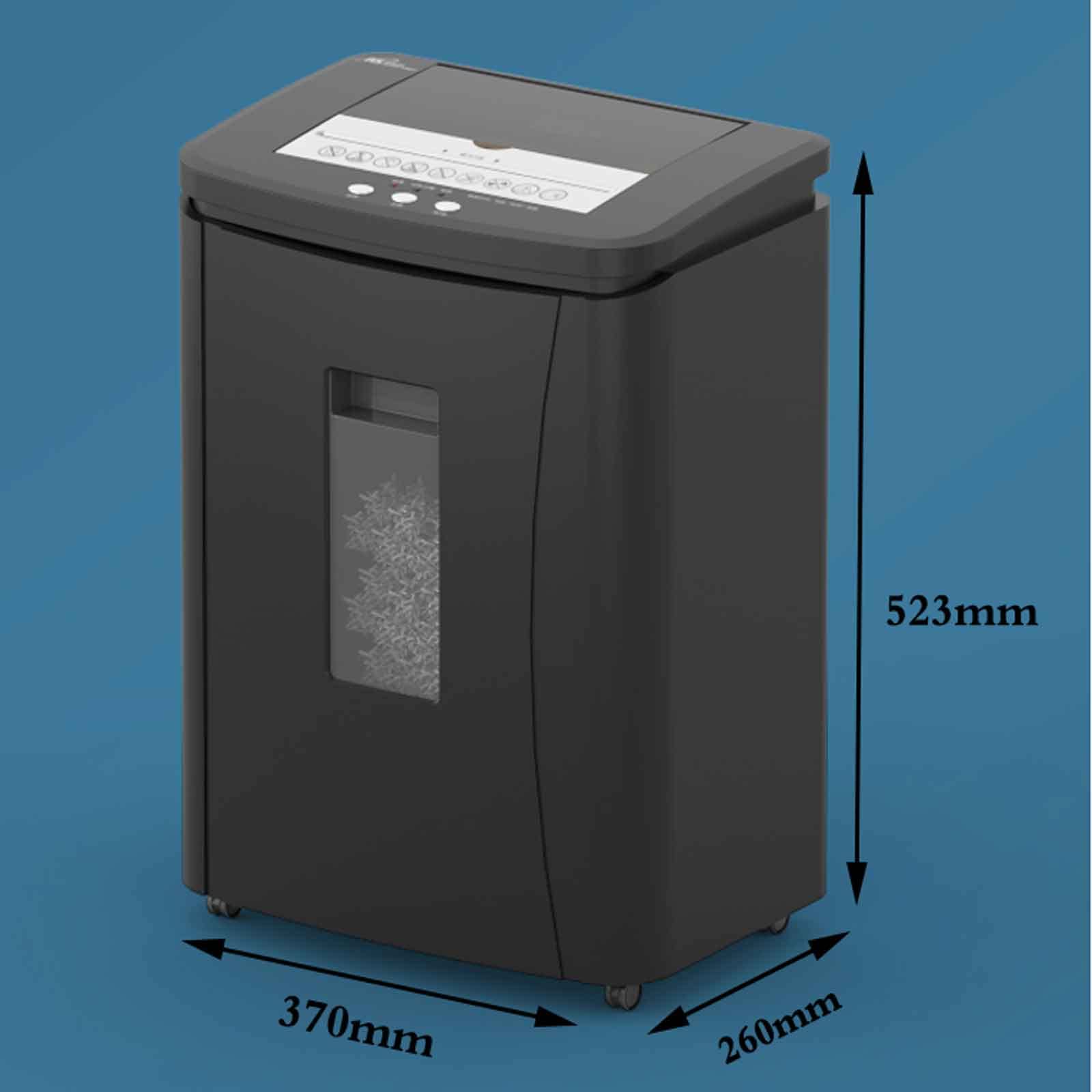 Distruggidocumenti Personale a 5 Fogli Distruggidocumenti Automatico, 4 Livelli di riservatezza, 120 Fogli di Carta alla Volta, 60 Minuti di Lavoro Continuo, capacità 25 Litri, 37X26X52,3 cm