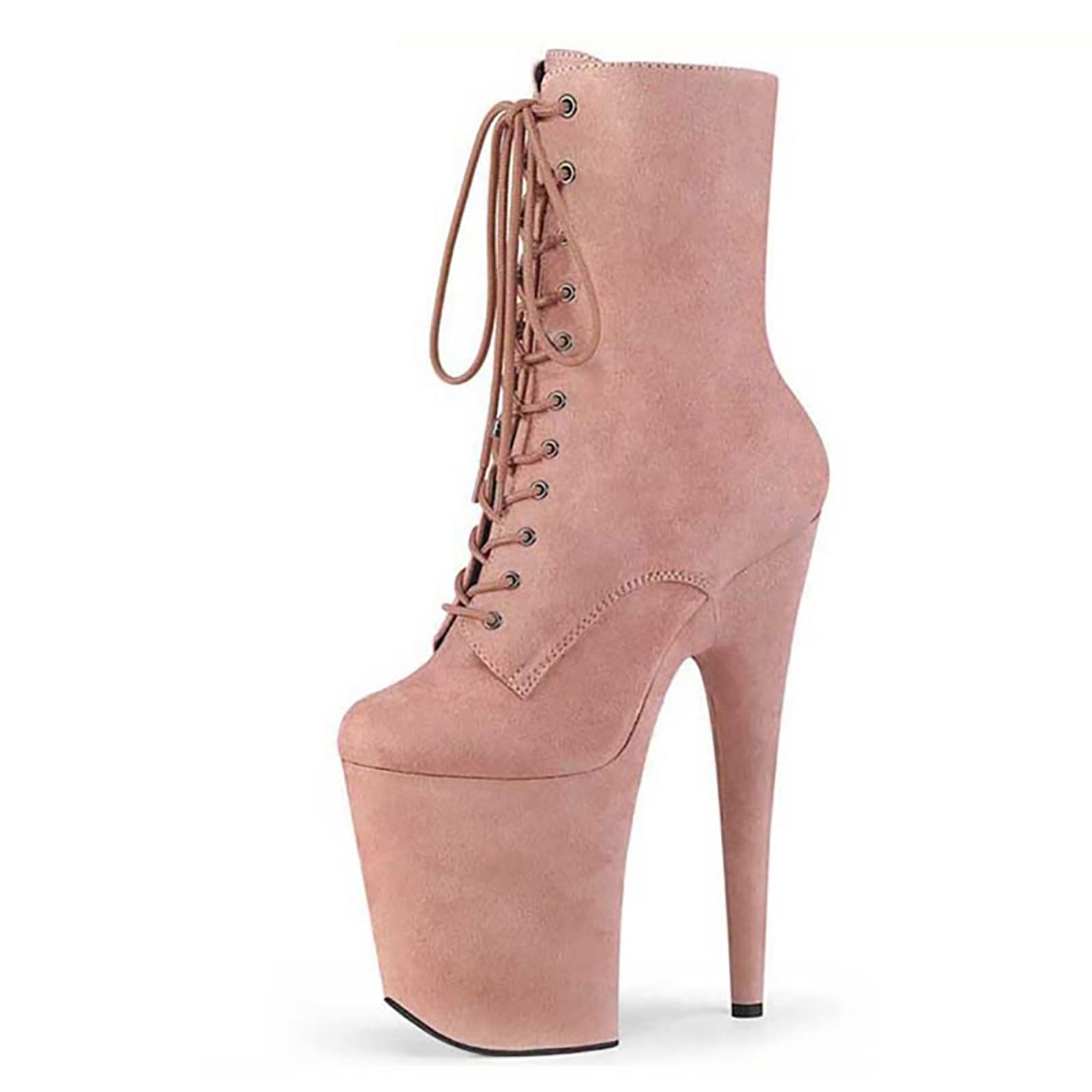 GXNRHG Buty damskie na platformie Party Wysokie obcasy Buty Buty do tańca 20 cm szpilki, 8-calowe buty do tańca Scena imprezowa na obcasach, botki
