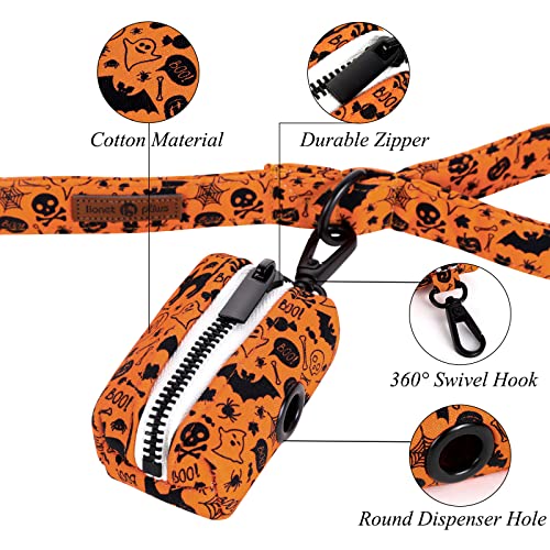 Image of Lionet Paws Cute Dog Poop Bag Holder, Cotton Dogs Bags Dispenser, Matching Dog Collar