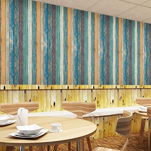 Rustic Shiplap Peel And Stick Wallpaper - Vintage Wood Wallpaper Peel And Stick - Wood Contact Paper For Cabinets – Wallpaper For Bedrooms, Shelf - Self Adhesive Removable Wall Paper (118" X 17.71") #TOP4