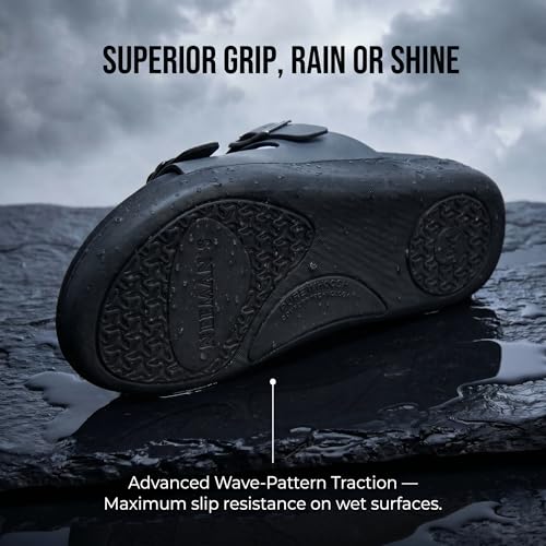 Image of Neeman's PureWhoosh Flow Sandals for Men | Waterproof Chappal | Casual Slippers with Ergonomic Arch Support & Anti Skid EVA Sole | Adjustable Strap | Lightweight Monsoon Floaters for Beach & Outdoor Wear
