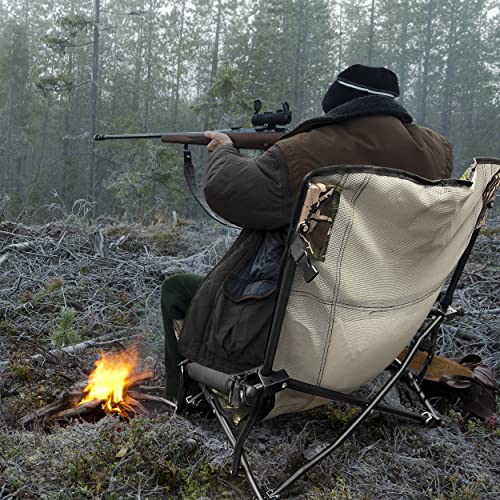 Nice C Hunting Chair, Turkey Hunting Chair, Beach Chair, Low Camping Folding Backpacking Chair With Cup Holder & Carry Strap Compact & Heavy Duty Outdoor, Camping, Hunting, Travel, Picnic (Set Of 1) #TOP1