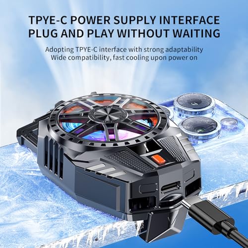 STRIFF Mobile Cooling Pad |Mobile Cooler | Gaming Fan | For Instant Cooling Advanced Refrigeration Chip & LED Temperature Display Compatible For... - Image 4