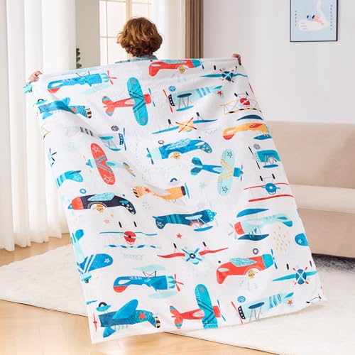 Wajade-Dinosaur-Blanket-for-Boys-Girls-Soft-Plush-Fleece-Flannel-Dino-Blanket-for-Couch-Bed-Sofa-Boys-Room-Decor-Birthday-Bedroom-Decor-5060
