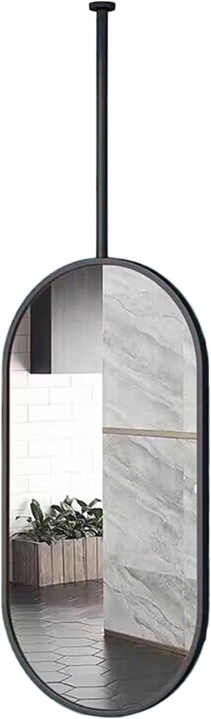 Miroir décoratif élégant pour hall d'hôtel et salon chic en métal noir