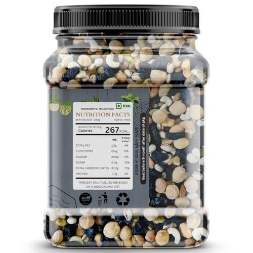 Image of MV PLATTER Premium Mix Dry Fruits | Healthy Mixed Nuts & Dry Fruits | Almonds, Cashews, Pistachios & Raisins 1 Kg
