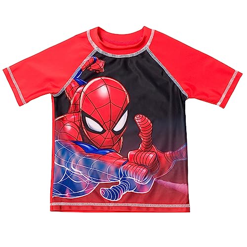 Marvel Spider-Man Pullover Rash Guard and Swim Trunks Toddler to Big Kid2
