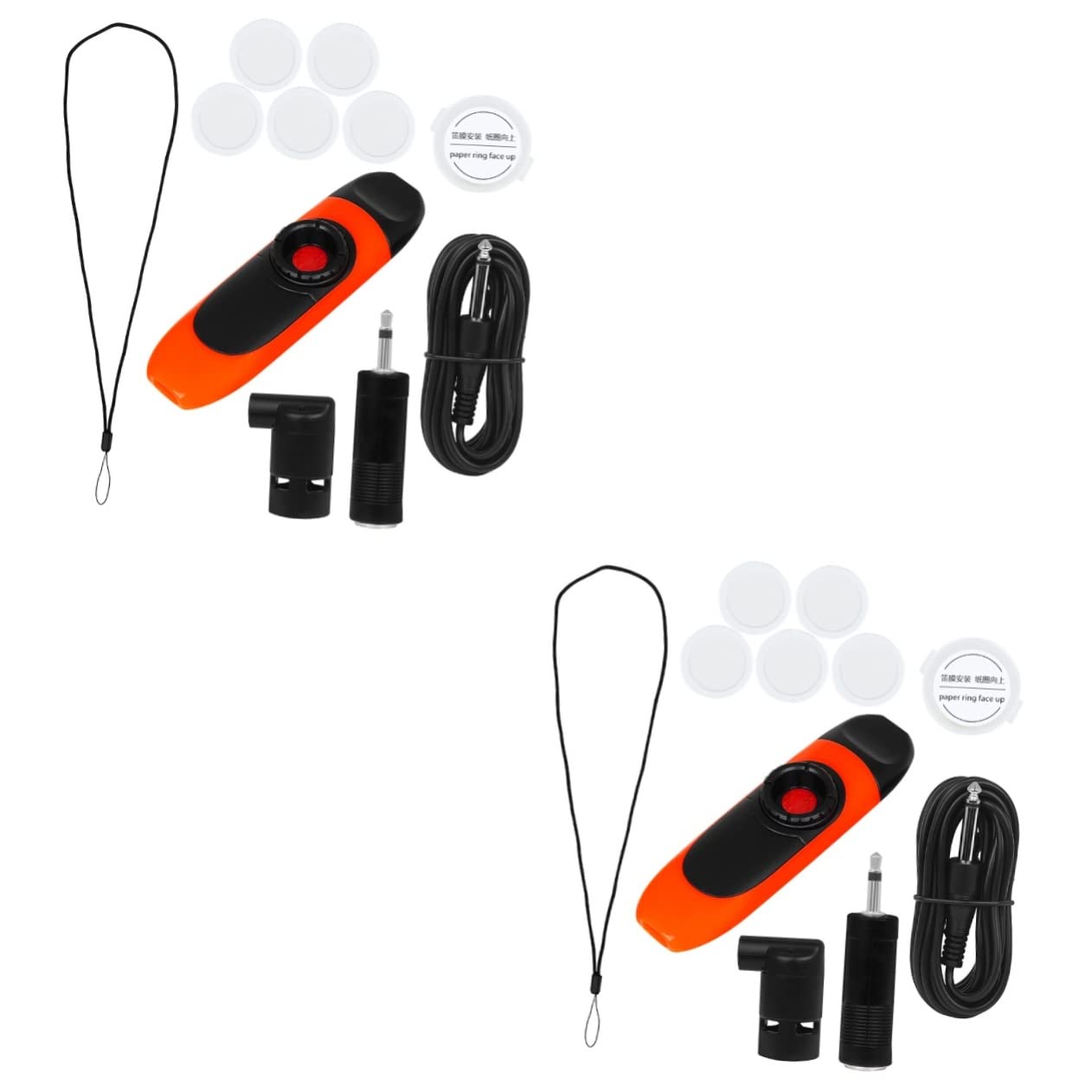 Toyvian Kazoo zestaw 2 narzędzi do mycia rąk dla dzieci, elektryczne instrumenty muzyczne Kazoo, instrumenty muzyczne, adaptor, instrumenty ustne, kazoo, dla dorosłych, ABS, kolor czerwony