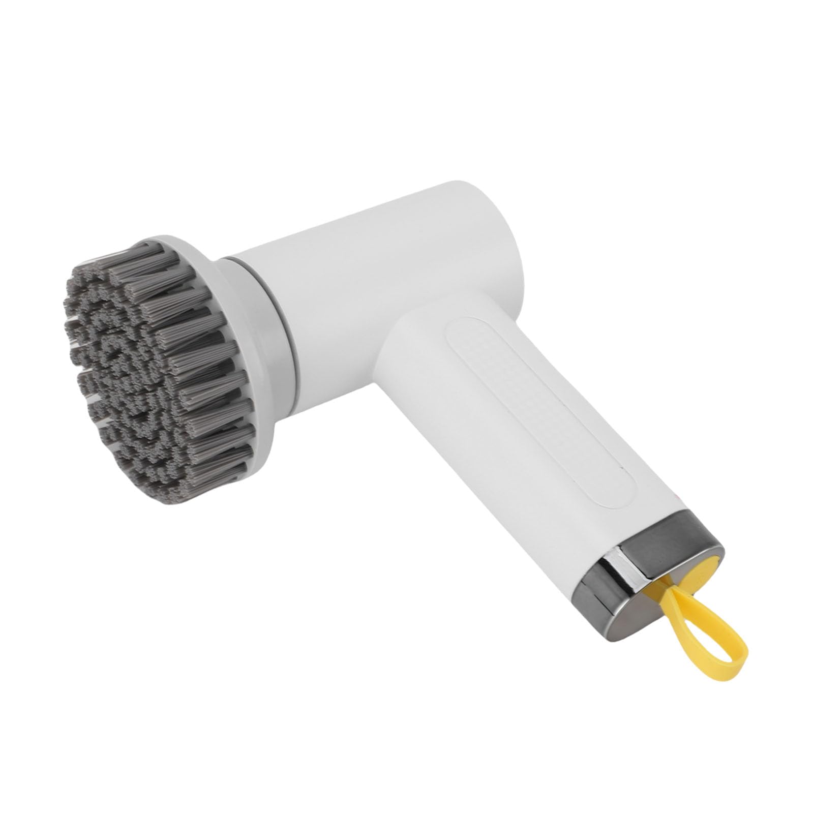 Spazzola Elettrica Rotante per Doccia, Spazzola per Doccia Senza Fili, con 3 Testine Sostituibili, per Bagno, Pavimento in Piastrelle, Parete, Vasca da Bagno (White)